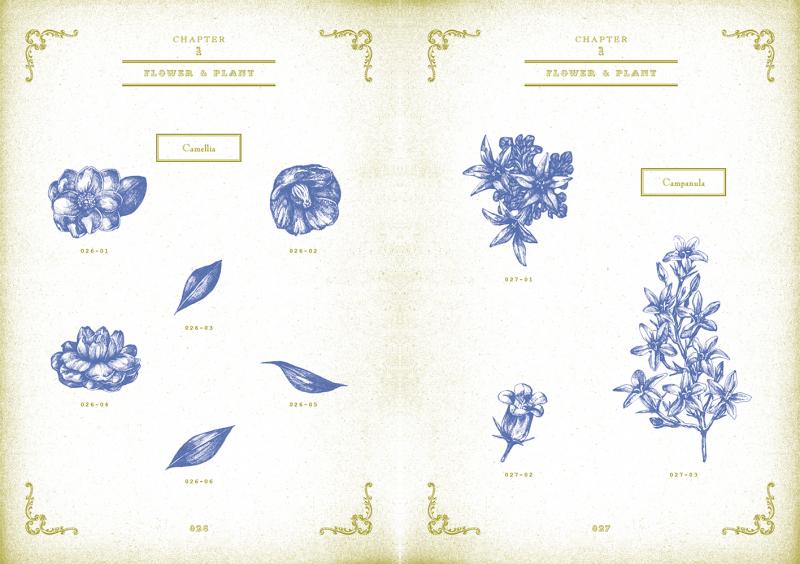 ボタニカル素材集 Flowers Plants クラシカルで美しい 手描きの花と植物 Inemouse 翔泳社の本