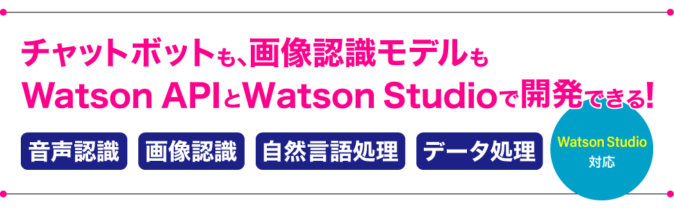 チャボットも、画像認識モデルもWatson APIとWatson Studioで開発できる！