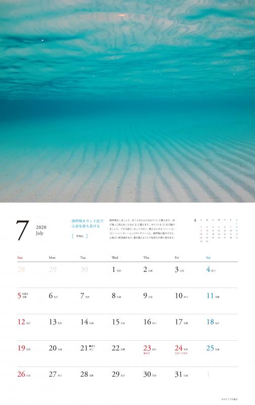 心やすらぐ、ぐっすり眠れる 夢の絶景カレンダー 2020（芦澤 裕子