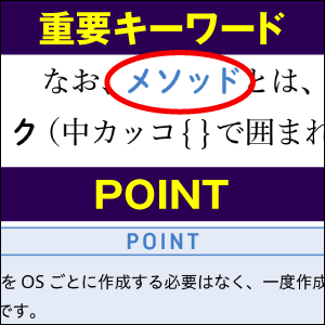 重要キーワード、POINT