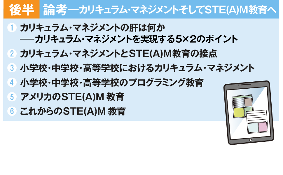 論考。カリキュラム・マネジメントそしてSTE(A)M教育へ