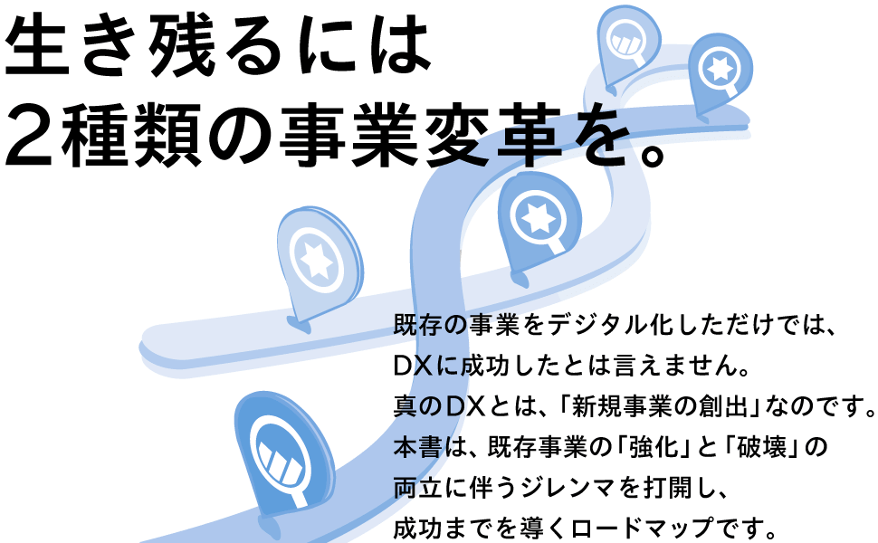 生き残るには２種類の事業変革を。