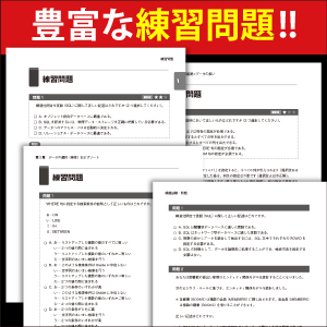 各章末に豊富な練習問題、巻末に模擬試験1回分を掲載しています。