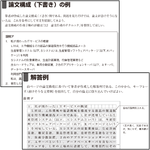 午後２対策（論文作成テクニック、構成案、解答例等）