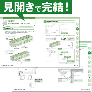 見開き２ページ単位の構成