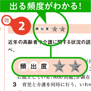 「頻出度」で出る頻度がわかる！