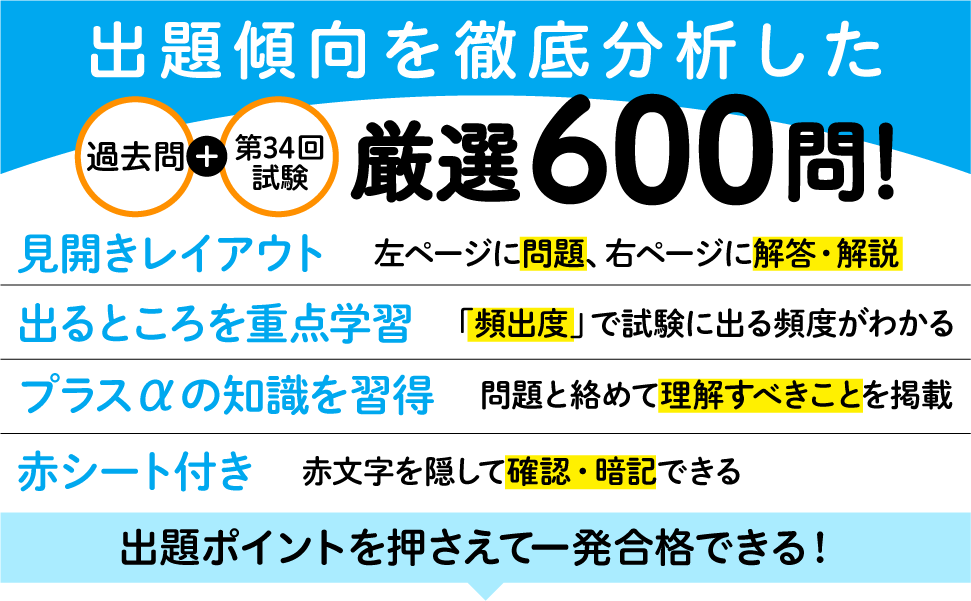 出題傾向を徹底分析した厳選600問