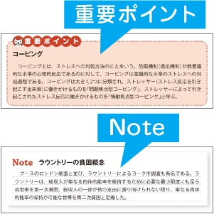 「重要ポイント」「Note」でプラスαの知識を習得！