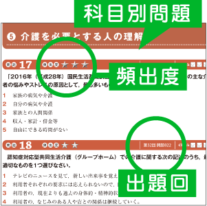 効率的に解ける！科目別問題