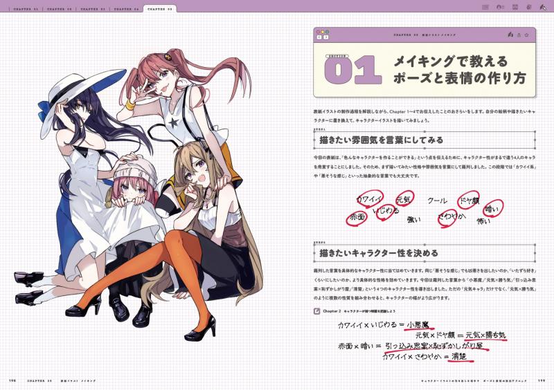 キャラクターイラストの引き出しを増やす ポーズと表情の演出テクニック カリマリカ 翔泳社の本