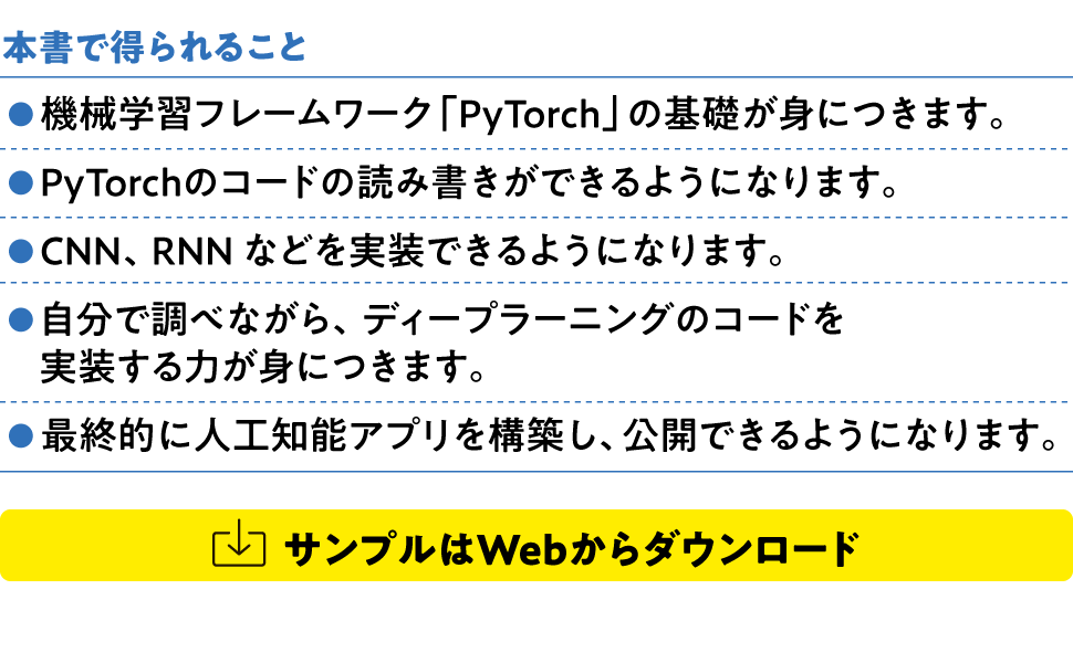 PyTorchで作る！深層学習モデル・AI アプリ開発入門 電子書籍｜翔泳社の本