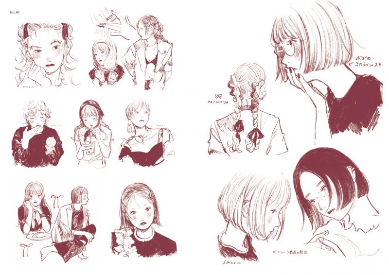 すっぴん 線を整える、色をつける前のラフイラスト集 ｜ SEshop