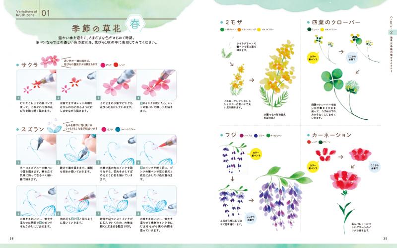 カラー筆ペンで手軽にはじめる 美しくにじむ水彩イラスト（栗田