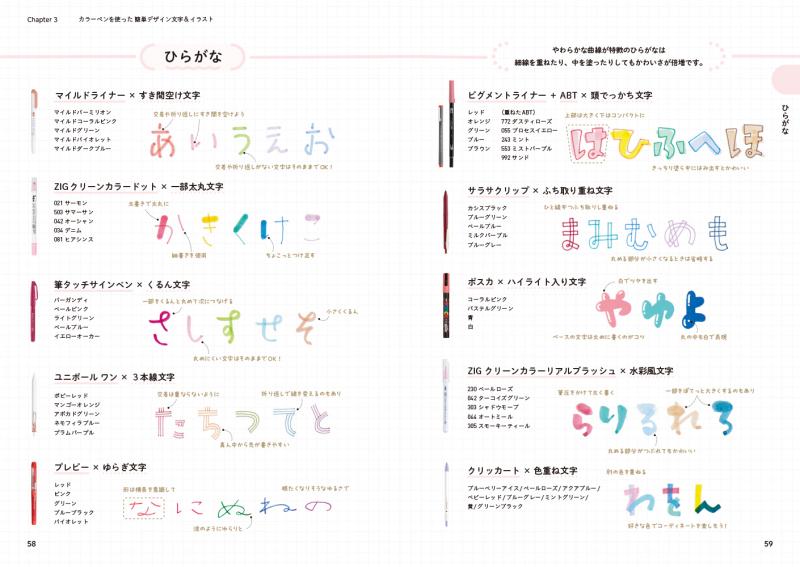 大好きなカラーペンでワクワク広がる！簡単デザイン文字【PDF版