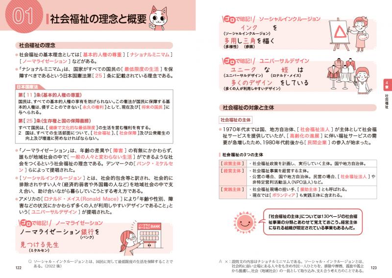 福祉教科書 ゴロ合わせでらくらく暗記！保育士 完全合格要点ブック 第4