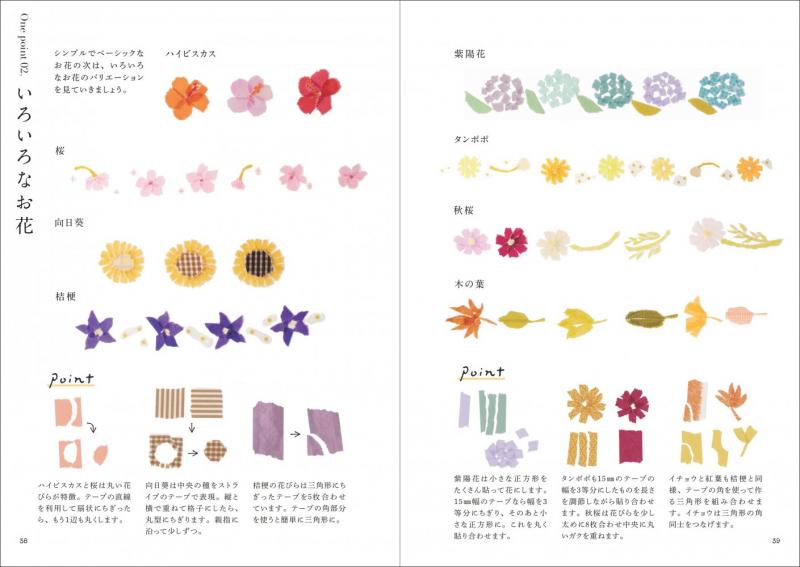 ちぎって、貼って、もっとかわいく！ マスキングテープ イラスト＆デコ