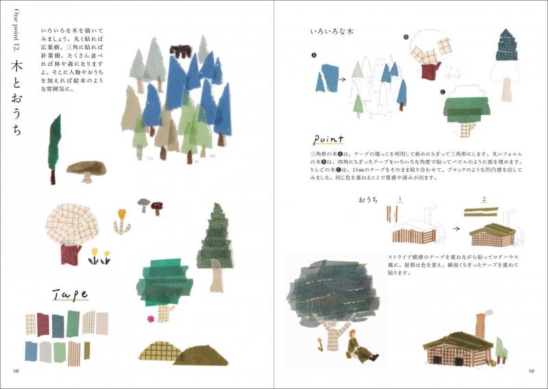 ちぎって、貼って、もっとかわいく！ マスキングテープ イラスト＆デコ